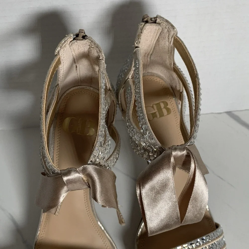 Gianni Bini Prom Queen Light Gold Shoes Size 8 Never Worn/no Box‎